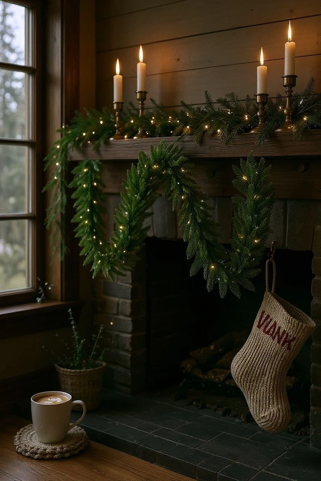 Искусственная рождественская гирлянда Vickerman 9' Camdon Fir - 150 теплых белых светодиодов - Изображение 2 из 4