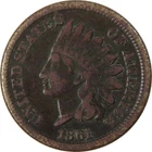 1861 Indian Head Cent F Fine Details Penny 1c Coin SKU:CP1186