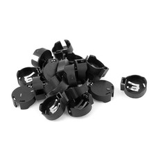 20 x Plastic Shell CR2450 Cell Button Battery Socket Holder Case Black