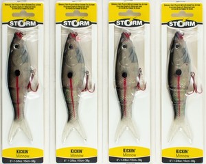 Leurre Storm Live Kicking Shad Vintage 4 1/2" - Couleur Acier Bleu - Boîte D'origine