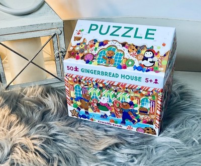 RARE Crocodile Creek Gingerbread House Puzzle 50 Pieces 14'' x 18'' NEW