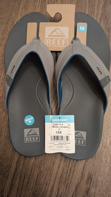 Reef Cushion Spring 2.0, Men's Sandals, Flip Fops,  Grey/Shadow/Blue, Size 13