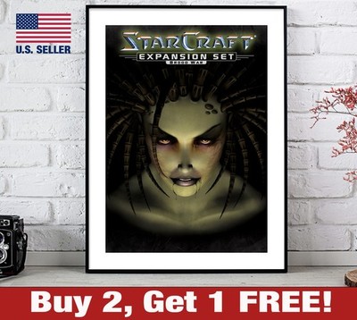 Starcraft Brood War Poster 18'' x 24'' Print Game Room Wall Art