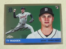 2025 Topps Chrome Platinum #230 Ty Madden Rookie Card Detroit Tigers. rookie card picture