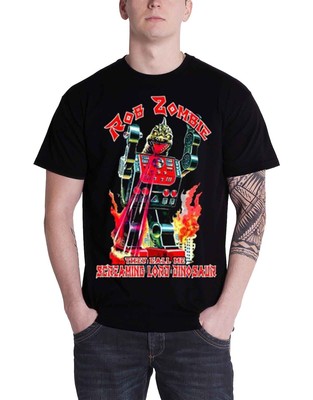 Rob Zombie Herren T Shirt Schwarz Lord Dinosaur Robot Killer offiziell