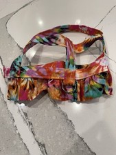 New Dog harness, size medium, tie-dye with ruffle.