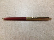 Penna a sfera vintage Paper Mate doppio profilo cuore impugnatura sottile oro bordeaux USA