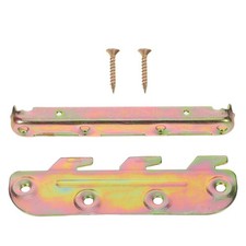 4 Sets Bed Connector Rail Fasteners Frame Mounting Plate Hook Brackets