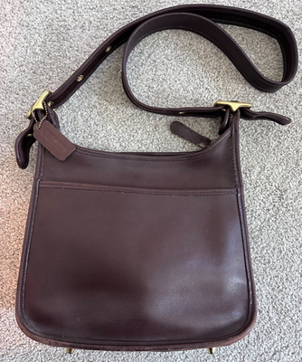 Vintage COACH 9966 Dark Brown Leather Shoulder Bag Crossbody USA