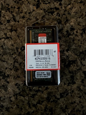 #ad Kingston 16GB DDR4 3200MHz Laptop Memory – KCP432SD8 16 – New Sealed $98.00