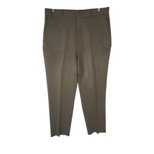 VINTAGE Levi's Action Slacks Pants Mens 36x34 Brown Dress Made in USA Fit 36x33