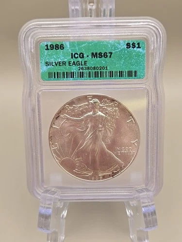 1986 American Silver Eagle Dollar ICG MS67