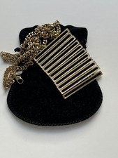 Jaeger Black and Gold Catwalk Panel Pendant Necklace