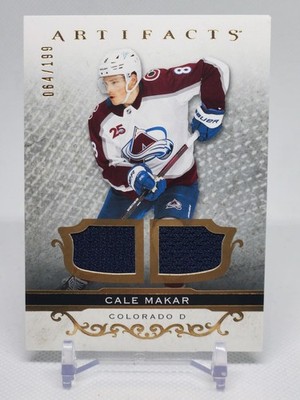 2021-22 Upper Deck Artifacts Cale Makar Gold Dual Jersey Relic #'D 064/199 #118