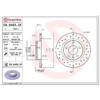 2X Bremsscheibe Hinten FüR Opel Corsa S07 X15 1.7 06 Bis 26 Brembo B10XFL A16LER