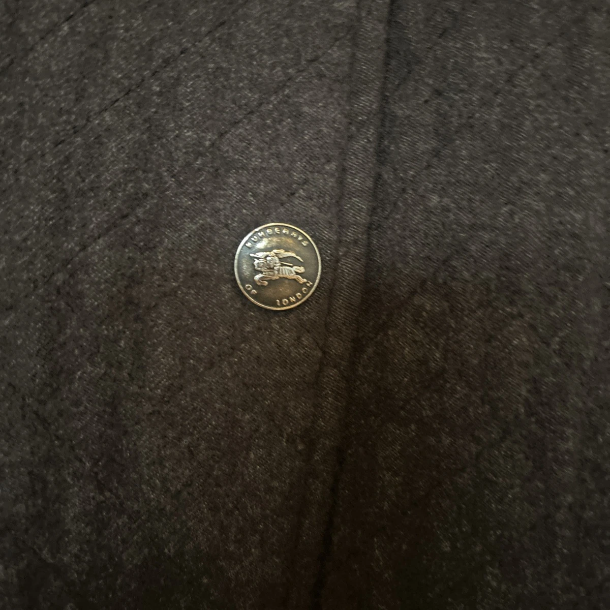 Chaqueta de mujer Burberry gris lana totalmente forrada talla 12 a 14