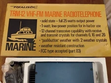 RARE NOS NEW Realistic TRM-12 VHF Marine Radio Telephone 25W 12 Channel 20-201