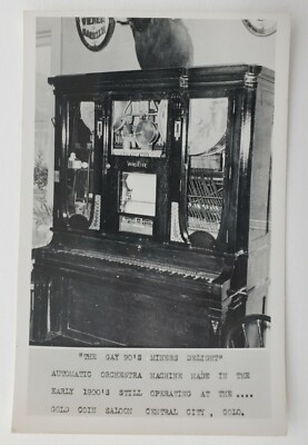 Central City CO Gold Coin Saloon Automatic Orchestra Machine RPPC Real Photo G58