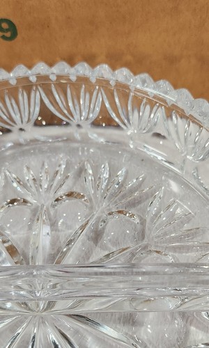 Princess House 24% Lead Crystal Divided Relish Candy Dish Royal Highlights VTG - Picture 4 of 8