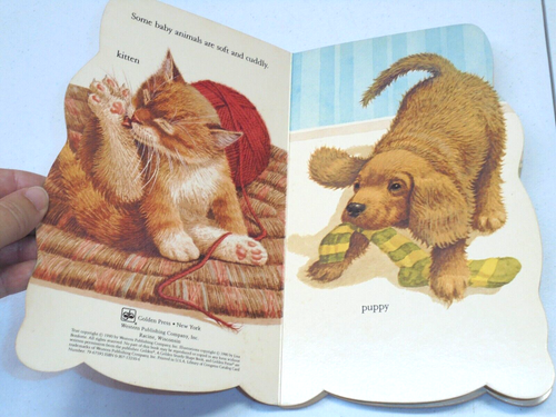 Vintage 1980 Baby Animals Board Book Golden Sturdy Shape - Picture 4 of 6