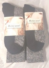 2 pairs 80 Merino Wool Ski Socks Navy White New Medium