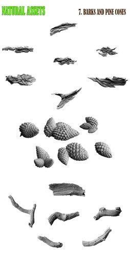 Stumps, Roots, Fire Wood, Branches, Bark & Cones scatter for wargaming and DnD - Picture 22 of 23