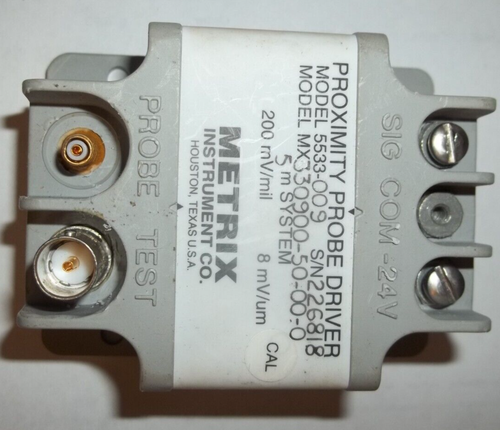 METRIX PROXIMITY PROBE DRIVER 5533-009 MX330900-50-00-0 5m SYSTEM (WL56-2) - Picture 4 of 5
