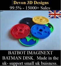 BATBOT COMPATIBLE DISCS  BULLETS FOR IMAGINEXT BATMAN 3D PRINTED REPLACEMENT 