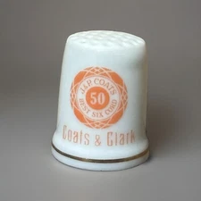 Coats & Clark J & P Coats 1990 Thimble Vintage Souvenir Collectible