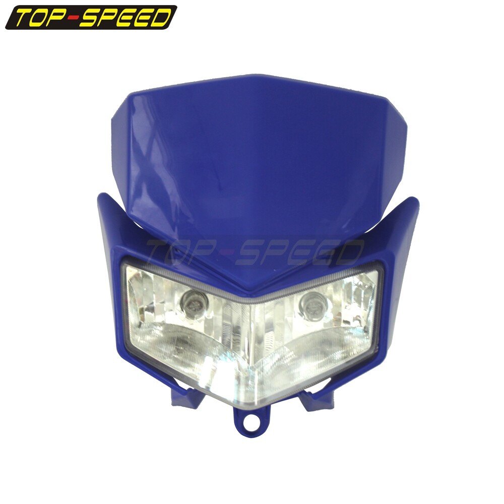 Front Headlight Head Lamp Blue PP Plastic For Kawasaki KLX250