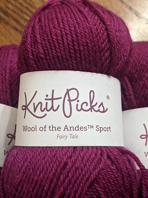Knit Picks Peruvian Wool 3 Skeins ''Fairy Tale'' 100% Highland Wool 50 gr 