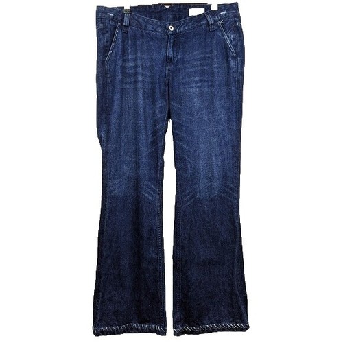 Vintage ANTIK DENIM Women 30 X 34 Flared Embroidered Jeans Pants