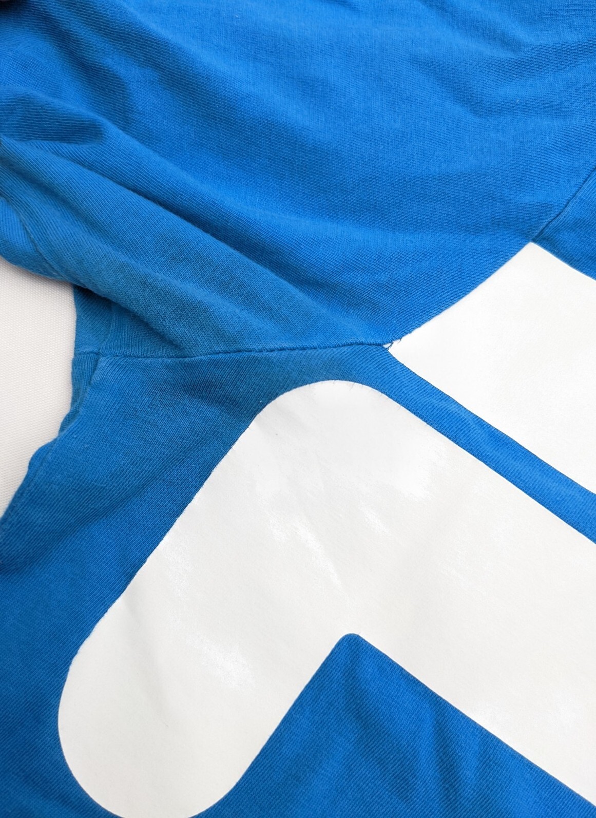 Maglione Fila blu jersey maniche lunghe medie cotone