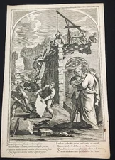 Francois Chauveau Engraving After Le Vie De St. Bruno Sueur Page 11 Workers 1660