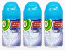 3 Air Wick Freshmatic Holiday FRESH SNOWFALL Automatic Spray Refill