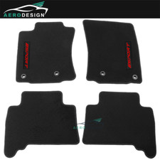 Fits 14-24 Toyota 4runner Black Floor Mats Carpet Nylon Front Rear W Red Sport