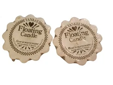 2 New NOS Yankee Candle Floating Candles Unscented Burns About 5 Hours