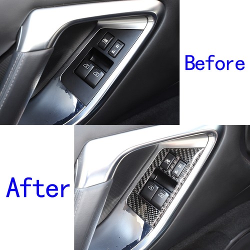 Cornice Copripulsanti In Fibra Di Carbonio Per Alzacristalli – Compatibile Con Nissan GTR R35 (2008-2016) – Autoadesiva, Antigraffio - 3