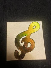 Rare Vintage 80s Mystik Oilies Oilie Oily Oilly Music Note Touch Sticker 1980s