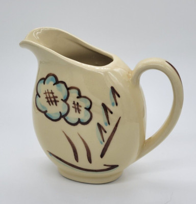 1950s~Vtg Shawnee~USA~ #35 Corn Flower~Tan~ Ceramic Milk Pitcher