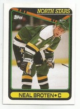 NEAL BROTEN 1990-91 TOPPS CARD NM-MT+ CONDITION