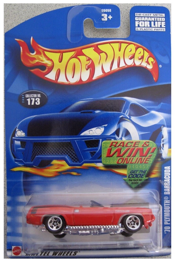 Hot Wheels 2002 '70 Plymouth Barracuda Convertible (Red