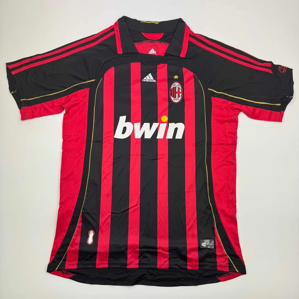 Camiseta de fútbol autografiada/firmada Andrea Pirlo AC Milan negra/roja certificado de autenticidad BAS Foto 4 de 4