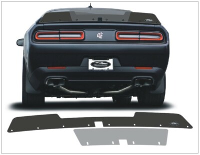 FITS 2015+ 2 PC Dodge Challenger Hellcat Wickerbill Spoiler w BACKUP CAMERA