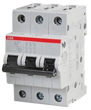 Image of Abb - S203-B16 - Circuit Breaker, Thermal Mag, 3 Pole,16a