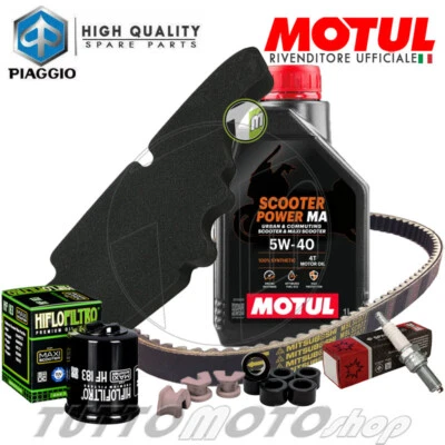 MOTUL - HIFLO - BANDO - MITSUBOSHI - CHAMPION Tagliando PIAGGIO Vespa LX 125 / FL / Touring 2005-2011 Kit Olio Motul Completo
