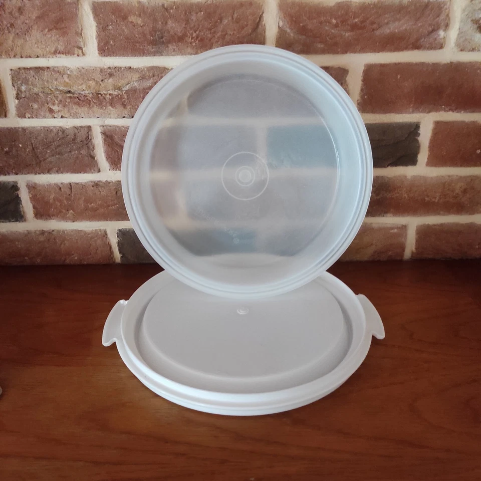 Tupperware grande boîte à transport gâteaux tarte patisserie diam 26cm haut 10cm - Photo 3/4