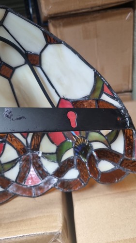 Tiffany Style Multicolor Wall Light Sconce 12" Uplighter Shade Stained Glass E27 - Picture 52 of 54