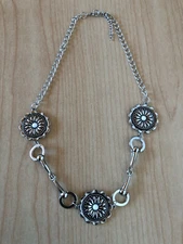 Handmade Double Snaffle Bit Necklace 22 In Concho Cowgirl Equestrian