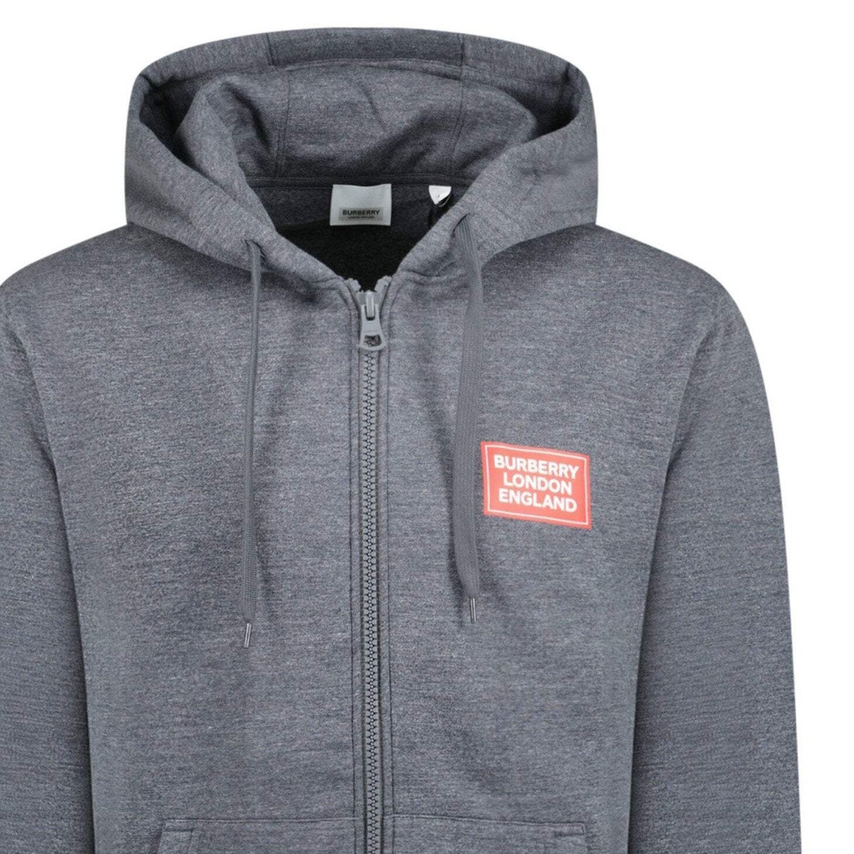 Burberry 'Hove' Logo Hoodie Zip Sweatshirt Grey UK